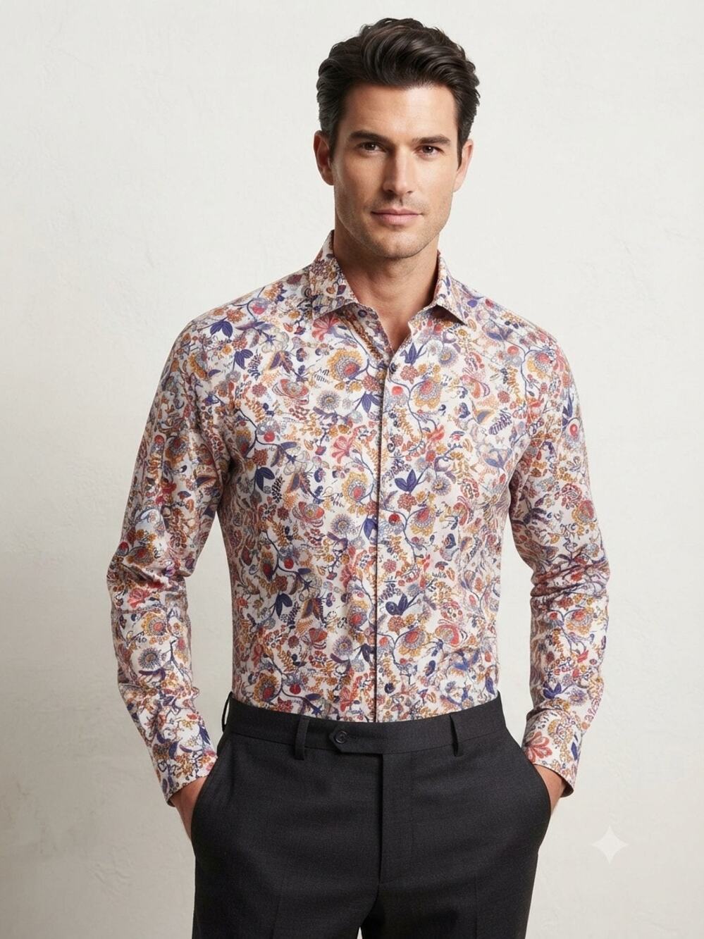 New Georg Roth paisley men’s casual button down shirt sz S